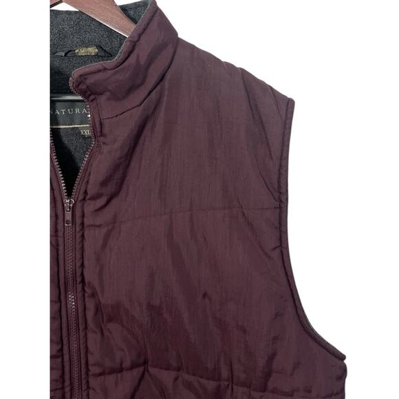 Naturalife Vest Men's XXL Burgundy Fleece Lined Outdoor Nature Hiking Heritage - Picture 3 of 10